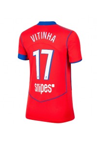 Paris Saint-Germain Vitinha #17 Jalkapallovaatteet Naisten Kolmaspaita 2025-26 Lyhythihainen